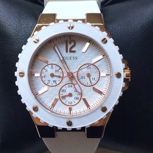 White Silicone Strap Watch